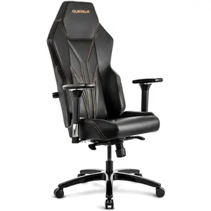 Quersus Sessel VAOS Sessel.2.3. Goldakzent (Schwarz - Gold), Gaming Stuhl, Schwarz, Gold