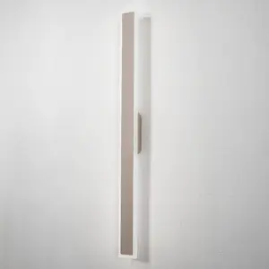 LED-Wandleuchte Isla, sand, Aluminium, Höhe 100 cm, IP54