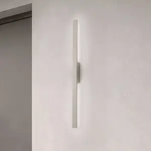 LED-Wandleuchte Demi M, sand, Aluminium, Höhe 100 cm, IP54