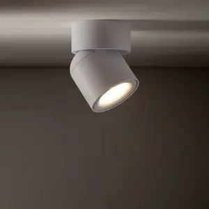 Deckenspot Oscar, weiß, Aluminium, Höhe 13,5 cm, GU10