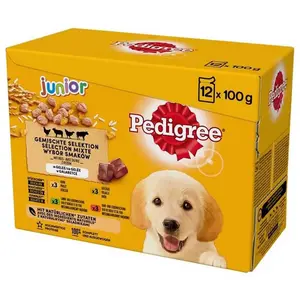 Pedigree Junior Selection Mix 12x100g Nassfutter Für Hunde