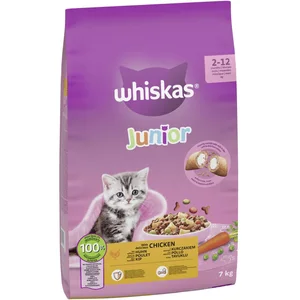 Whiskas WHISKAS® Beutel Junior 2-12 Monate mit Huhn 7kg, Trockenfutter...