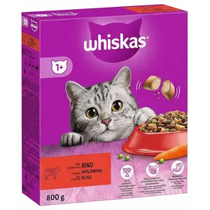 Whiskas Katzenfutter: Erwachsenennahrung mit Rindfleisch-Geschmack - S...