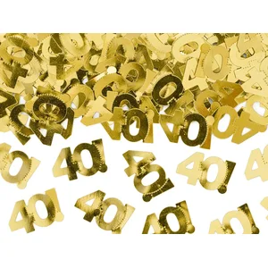partydeco Konfetti Konfetti Metall Happy Birthday #40 15g günstig