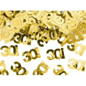 partydeco Streudeko, Konfetti Zahl 30 2x1cm 15g Gold günstig