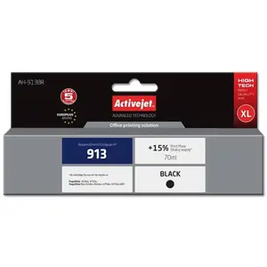 Activejet AH-913BR Tintenpatrone (Ersatz für HP 913 L0R095AE; Prämie; 70 ml; schwarz), Hohe (XL-) Ausbeute, Schwarz, Tinte auf Pigmentbasis, 70 ml, 1 Stück(e), Einzelpackung günstig