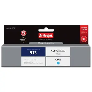 Activejet AH-913CR Tintenpatrone (Ersatz für HP 913 F6T77AE; Prämie; 45ml; cyan), Hohe (XL-) Ausbeute, Cyan, Tinte auf Farbstoffbasis, 45 ml, 1 Stück(e), Einzelpackung günstig