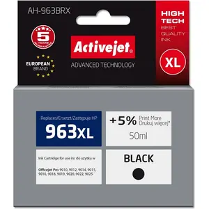 Activejet AH-963BRX Tinte für HP Drucker, Ersatztinte HP 963XL 3JA30AE; Premium; 2100 Seiten; schwarz, Hohe (XL-) Ausbeute, Schwarz, Tinte auf Farbstoffbasis, 50 ml, 1 Stück(e), Einzelpackung günstig