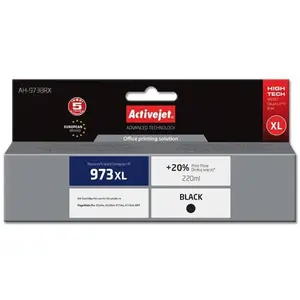 Activejet AH-973BRX Tintenpatrone (Ersatz für HP 973XL L0S07AE; Prämie; 220ml; schwarz), Hohe (XL-) Ausbeute, Schwarz, 220 ml, 220 ml, 1 Stück(e), Einzelpackung günstig