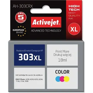 Activejet AH-9303CRX Tintenpatrone (Ersatz für HP 303XL T6N03AE; Prämie; 18ml; farbe), Hohe (XL-) Ausbeute, Cyan, Magenta, Gelb, Tinte auf Farbstoffbasis, 18 ml, 1 Stück(e), Einzelpackung günstig