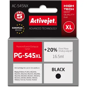 Activejet AC-545NX Druckertinte für Canon, Ersatztinte Canon PG-545XL; Supreme; 16,5ml; Schwarz, Hohe (XL-) Ausbeute, Schwarz, Tinte auf Pigmentbasis, 16,5 ml, 1 Stück(e), Einzelpackung günstig