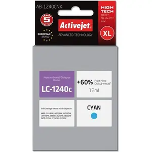 Activejet AB-1240CNX Tintenpatrone (Ersatz für Brother LC1220Bk/LC1240Bk; Höchste; 12ml; cyan), Hohe (XL-) Ausbeute, Cyan, Tinte auf Farbstoffbasis, 12 ml, 1 Stück(e), Einzelpackung günstig