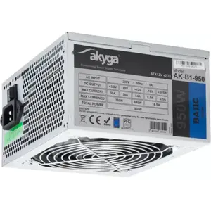 Akyga Zasilacz Basic 950W (AK-B1-950) (950 W), PC Netzteil, Grau