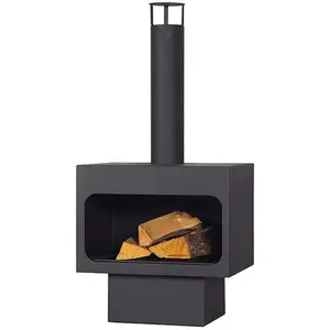 FARMCOOK Markone, Gartencheminée, Gartenkamin 201-2 (Lackiert): 56 x 40 x 115 cm günstig