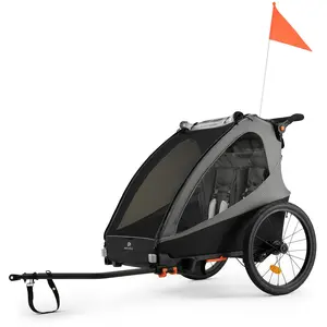 Kinderkraft NAVA WALK 2-in-1 Fahrradanhänger & Buggy für 2 Kinder, v... günstig