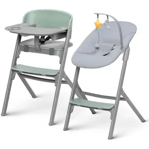 KinderKraft, Hochstuhl, Hochstuhl LIVY mit Babywippe CALMEE olive green (Hochstuhl) günstig