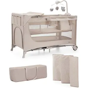 KinderKraft, Reisebett, 3in1 Joy 2 + Zubehör (73 x 129 cm)