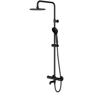 Omnires Y Y1234ALBL Badewannen-Set mit Thermostatarmatur, schwarz günstig