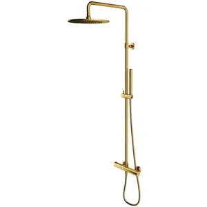Omnires Y Y1244SUGLB Thermostat-Duschset, gebürstetes Gold günstig