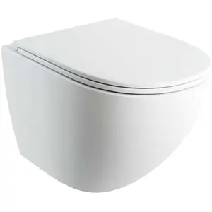 Omnires, Toilette + Bidet, ottawa comfort - hangend toilet met wc bril softclose, rimless, mat wit günstig