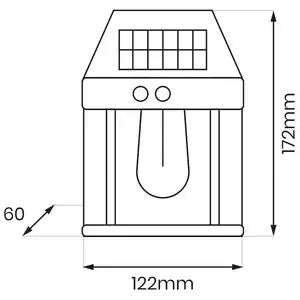 LED-Solar-Außenwandleuchte Filo, Kunststoff, schwarz, IP44