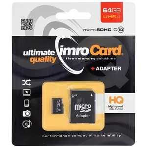 IMRO 4/16G ADP Speicherkarte 16 GB MicroSDHC Klasse 4 (16 GB, microSDHC, UHS-I), Speicherkarte, Schwarz