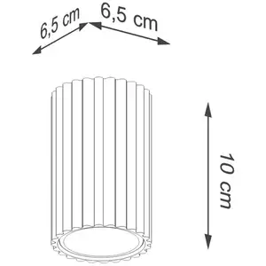 Sollux Deckenleuchte Karbon, goldfarben, Höhe 10 cm, Aluminium günstig