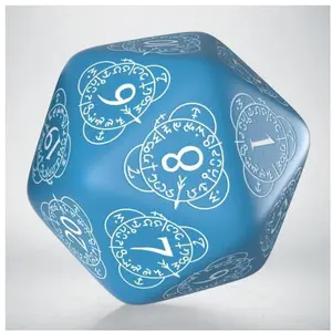 Q Workshop 20LEV33 - D20 Level Counter blau & weiss Die (1)