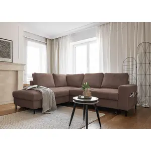 MIUFORM Lofty Lilly - Ecksofa mit Bettfunktion - 237x197cm - Taupe - 6... günstig