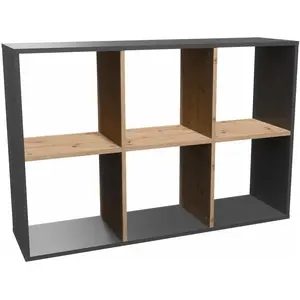 Topeshop Lumarko, Regal, MALAX 2X3 ANT/ART (110 x 30 x 75 cm) günstig
