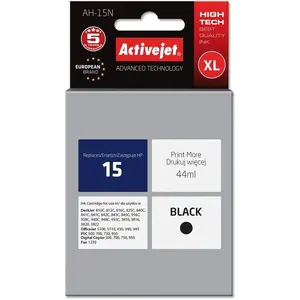 Activejet AH-15N Tintenpatrone (Ersatz für HP 15 C6615A; Höchste; 44 ml; schwarz), Hohe (XL-) Ausbeute, Schwarz, Tinte auf Pigmentbasis, 44 ml, 1 Stück(e), Einzelpackung günstig