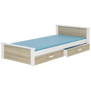 ADRK Furniture, Kinderbett, Bett mit Matratze ALDEX 200x90 günstig