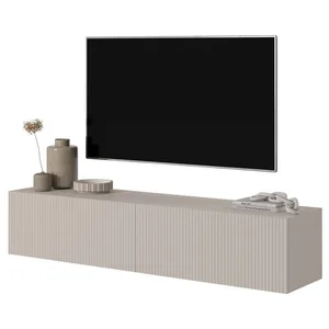 Selsey TV-Schrank VELDIO Kompaktes Hängeboard geriffelt, Push-to-Open, 140x30 cm, Matt günstig