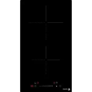 Fagor FTV2522C, Schwarz, Integriert, 29 cm, Keramik, Glas, 2 Zone(n)