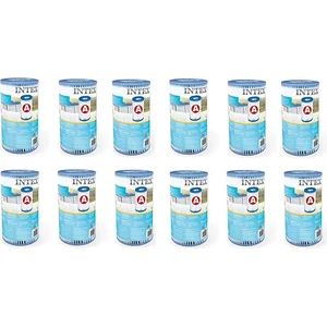 Intex 29000 Filterkartusche Typ A 12 Stück für Schwimmbad 244 305 366 ...