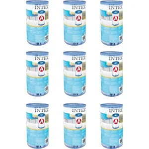 Intex 29000 Filterpatrone Typ A 9 Stück für Schwimmbad 244/305/366 Cm