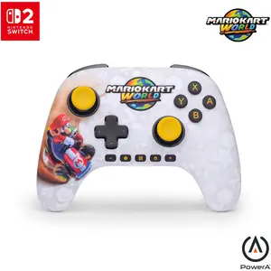 PowerA Advantage Wirel. Controller NSGP0571 NSW2, Mario Kart World (Switch, Switch 2, Switch Lite), Gaming Controller, Weiss, Mehrfarbig