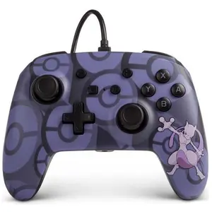 PowerA Enhanced Wired Controller Mewtwo (Switch), Gaming Controller, Blau