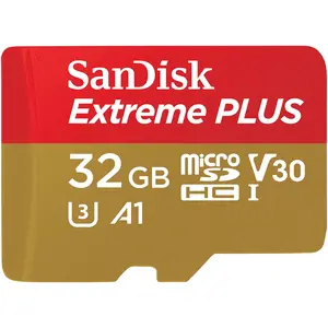 Sandisk Extreme Plus (32 GB, microSDHC, U3, UHS-I), Speicherkarte, Gold, Rot günstig
