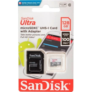 SanDisk Ultra microSDXC Speicherkarte 128GB + SD-Adapter