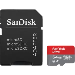 Sandisk Ultra (64 GB, microSDXC, UHS-I), Speicherkarte, Schwarz