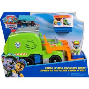 PAW Patrol , Extragroßer Recycling-Truck mit Rocky Spielfigur und Verw...