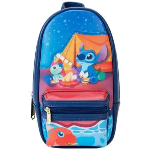 Federmäppchen Loungefly Disney Stitch Camping Cuties Blau 10x20x5 cm