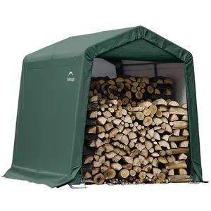 ShelterLogic Folien Zeltgarage Gerätehaus Grün 240x240x240 cm günstig