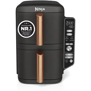 Ninja Double Stack XL Heißluftfritteuse 9,5 l 6-in-1 Schwarz/Kupfer