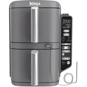 Ninja Doppeltopf XL Heißluftfritteuse mit digitalem Thermometer, 9,5 L... günstig