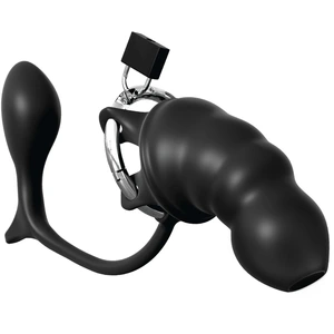 Peniskäfig  Ass-Gasm Cock Blocker  mit Analplug