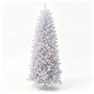 Costway Künstlicher Weihnachtsbaum mit LED-Beleuchtung 734 PVC-Nadeln & Faltbarem Metallständer günstig