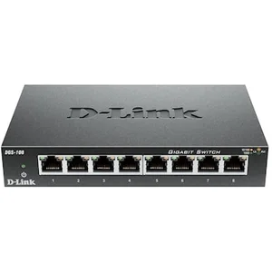 D-Link DGS-108 Unmanaged Switch [8x Gigabit Ethernet]
