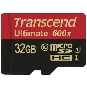 Transcend Ultimate (32 GB, microSDHC, U1, UHS-I), Speicherkarte, Schwarz
